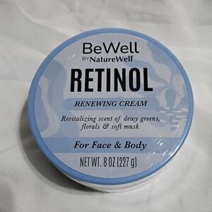Be Well By NatureWell RETINOL RENEWING CREAM for Face & Body 8 OZ